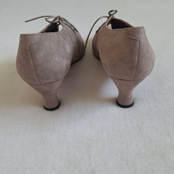 💙 Ivan Picone Embroidered Retro Style Suede Leather Size 10 Fall Preppy - Picture 3 of 8